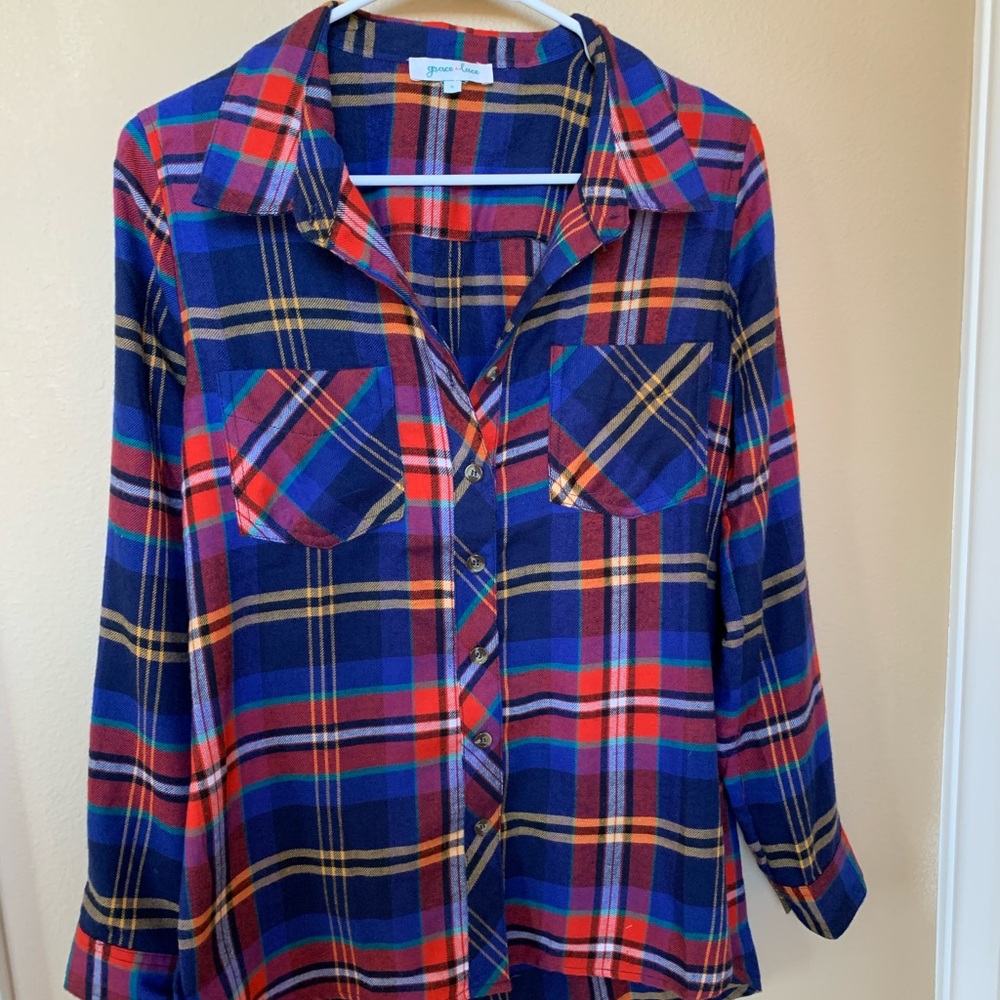 Grace and Lace Plaid Shirt